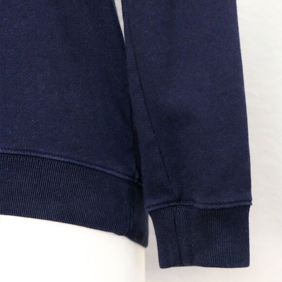 Madewell 100% Cotton Cutout Crewneck Pullover Sweatshirt Navy Blue Size S $72 - Picture 8 of 13